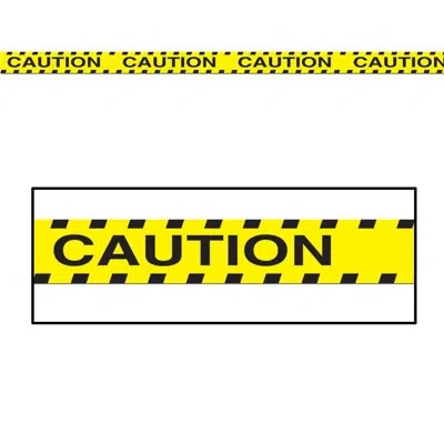 Beistle Caution Party Tape - 3" X 20' - Pack Of 12 In Yellow