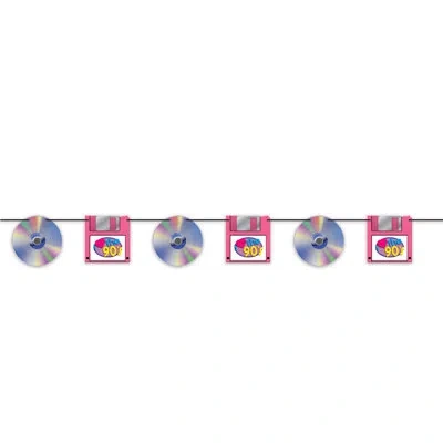 Beistle Cd & Floppy Disk Streamer In Multicolor