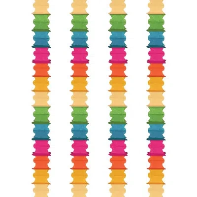 Beistle Ceiling Drops - 4.5" X 12' - Pack Of 12 In Multicolor
