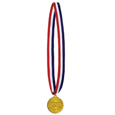 Beistle Champion Medal With Ribbon In Multicolor