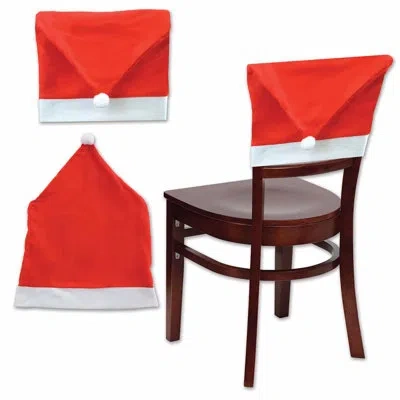 Beistle Christmas Santa Hat Chair Cover In Multicolor