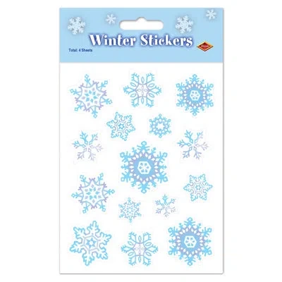 Beistle Christmas Snowflake Stickers In Blue