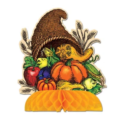 Beistle Cornucopia Centerpiece - 12 Pack In Multicolor
