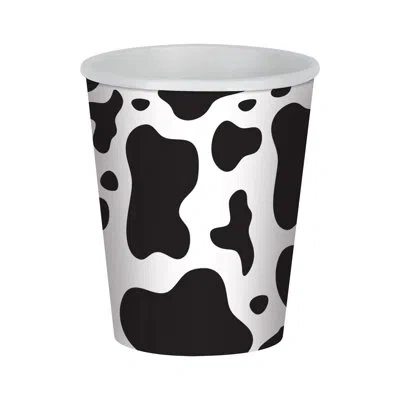 Beistle Cow Print Beverage Cups - 9 oz - Pack Of 12 In Multicolor