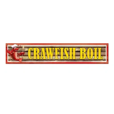 Beistle Crawfish Boil Banner - 12" X 5' - Pack Of 12 In Multicolor