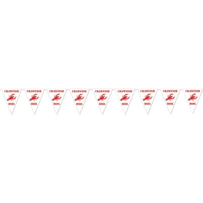 Beistle Crawfish Boil Pennant Banner In Red