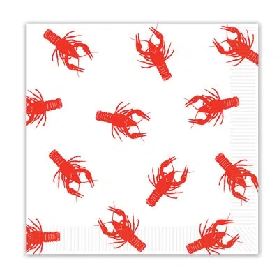 Beistle Crawfish Luncheon Napkins In Red