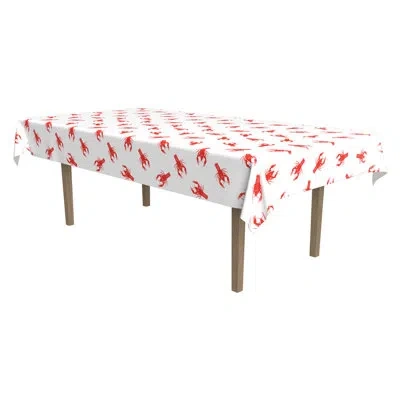 Beistle Crawfish Tablecover - 54" X 108" - Pack Of 12 In Multicolor