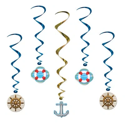 Beistle Cruise Ship Whirls - 3' 4" - Pack Of 6 In Multicolor