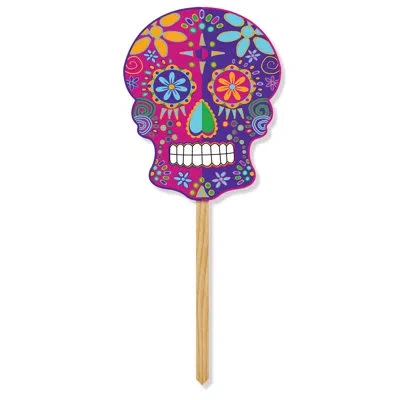 Beistle Day Of The Dead Yard Sign In Multicolor