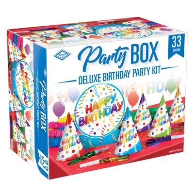 Beistle Deluxe Birthday Party Box In Multicolor