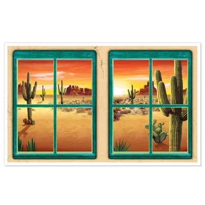Beistle Desert Insta-view - 3' 2" X 5' 2" - Pack Of 6 In Multicolor