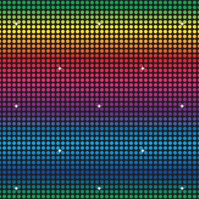 Beistle Disco Backdrop - 4' X 30' - Pack Of 6 In Multicolor
