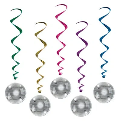 Beistle Disco Ball Whirls - 3' 2" - Pack Of 6 In Multicolor