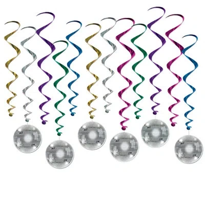 Beistle Disco Ball Whirls - Pack Of 6 In Multicolor