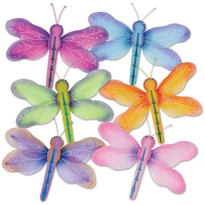 Beistle Dragonflies - 11â½" - Pack Of 12 In Multicolor