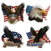 Beistle Eagle Cutouts, 9"-12¼", 4 Cutouts/package In Red;white;blue