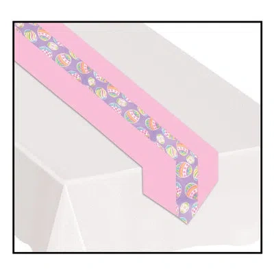 Beistle Easter Egg Fabric Table Runner In Multicolor