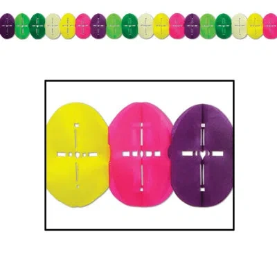 Beistle Easter Egg Garland - 6â¼" X 12' - Pack Of 12 In Multicolor