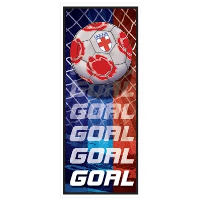 Beistle England Soccer Door Covers All-weather Decorations With English Flag Football Graphic & “goal” Desig In Multicolor