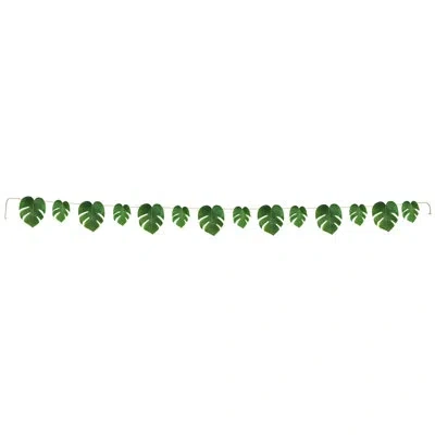 Beistle Fabric Tropical Palm Leaves Streamer In Green