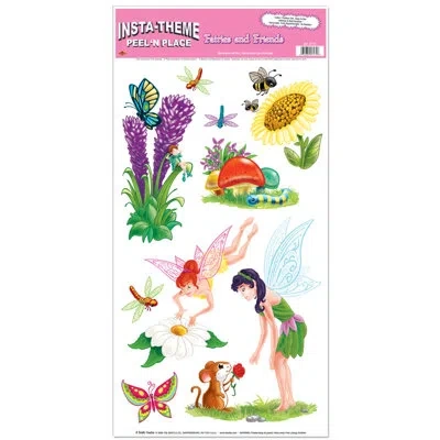 Beistle Fairies & Friends Peel 'n Place In Multicolor