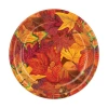 Beistle Fall Leaf Plates - 7" - Pack Of 12 In Multicolor