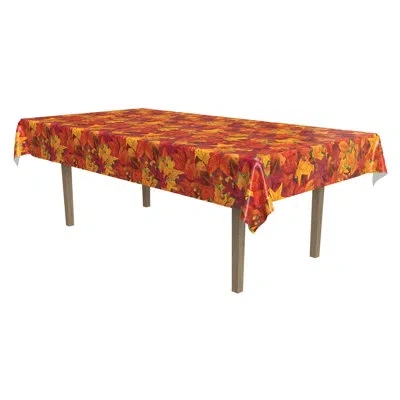 Beistle Fall Leaf Tablecover - Pack Of 12 In Multicolor