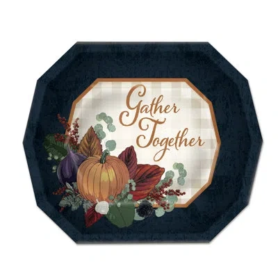 Beistle Fall Thanksgiving Dessert Plates In Multicolor