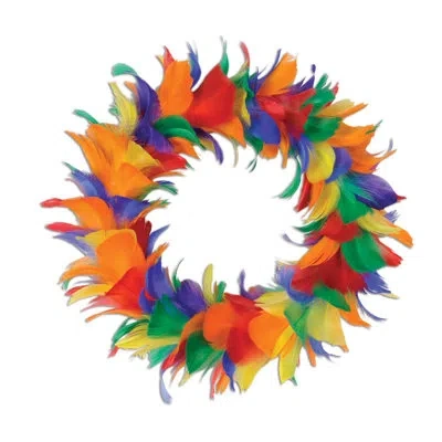 Beistle Fancy Wreath - 12" - Pack Of 6 In Multicolor