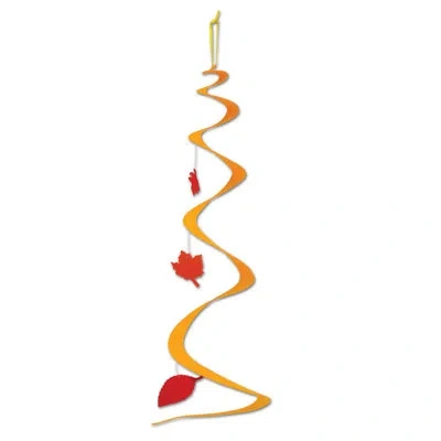 Beistle Felt Fall Leaf Whirl - 29" - Pack Of 6 In Multicolor