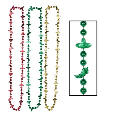Beistle Fiesta Beads - 33" - Pack Of 12 In Multicolor