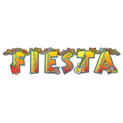 Beistle Fiesta Streamer - 8" X 35" - Pack Of 12 In Multicolor