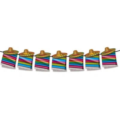 Beistle Fiesta Streamer - 8â¾" X 6' - Pack Of 12 In Multicolor