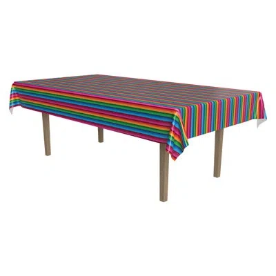 Beistle Fiesta Tablecover - Pack Of 12 In Multicolor