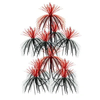 Beistle Firework Chandelier - 24" X 12" - Pack Of 12 In Multicolor