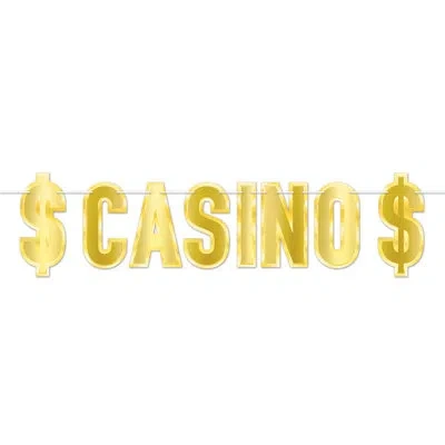 Beistle Foil Casino Streamer - 8â¼" X 3' - Pack Of 12 In Gold