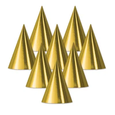 Beistle Foil Cone Hat In Gold