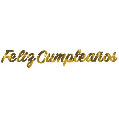 Beistle Foil Feliz Cumpleanos Streamer In Gold