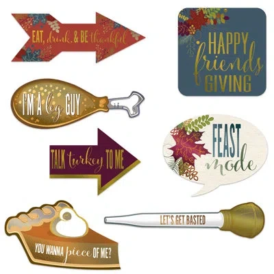 Beistle Foil Friendsgiving Photo Fun Signs In Assorted Colors