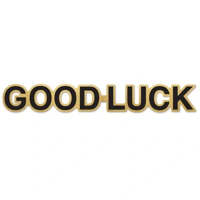 Beistle Foil Good Luck Streamer - 5" X 35" - Pack Of 12 In Gold,black
