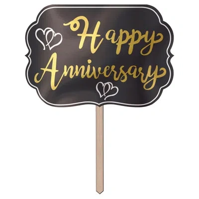Beistle Foil Happy Anniversary Yard Sign In Multicolor