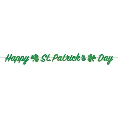 Beistle Foil Happy St Patrick's Day Streamer In Green
