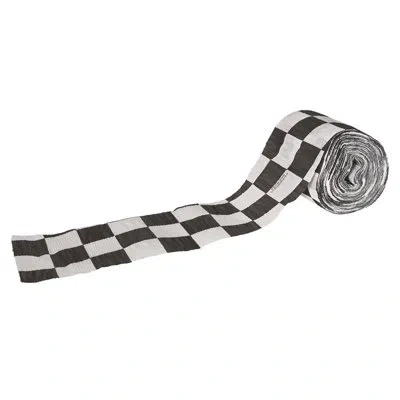 Beistle Fr Checkered Crepe Streamer In Black