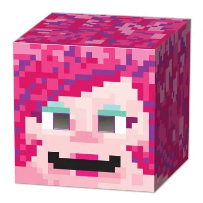 Beistle Gamer Girl 8-bit Box Head In Multicolor