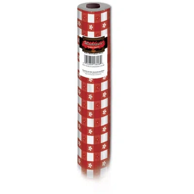 Beistle Gingham Table Roll - Pack Of 1 In Red