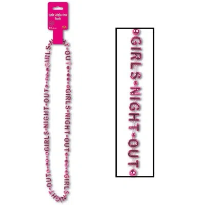 Beistle Girls' Night Out Beads-of-expression In Pink