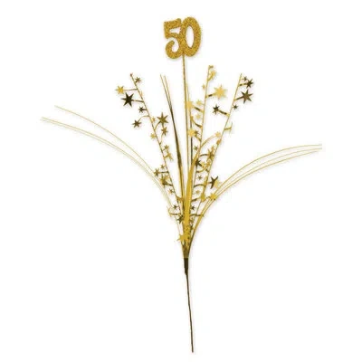 Beistle Glittered "50" Metallic Star Spray In Multicolor