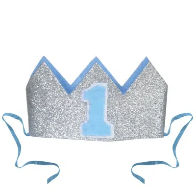 Beistle Glittered Baby's "1st" Birthday Crown In Multicolor