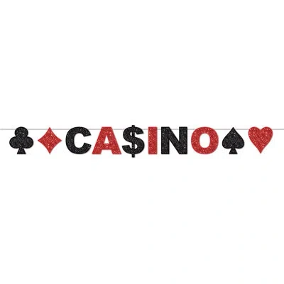 Beistle Glittered Casino Streamer In Multicolor